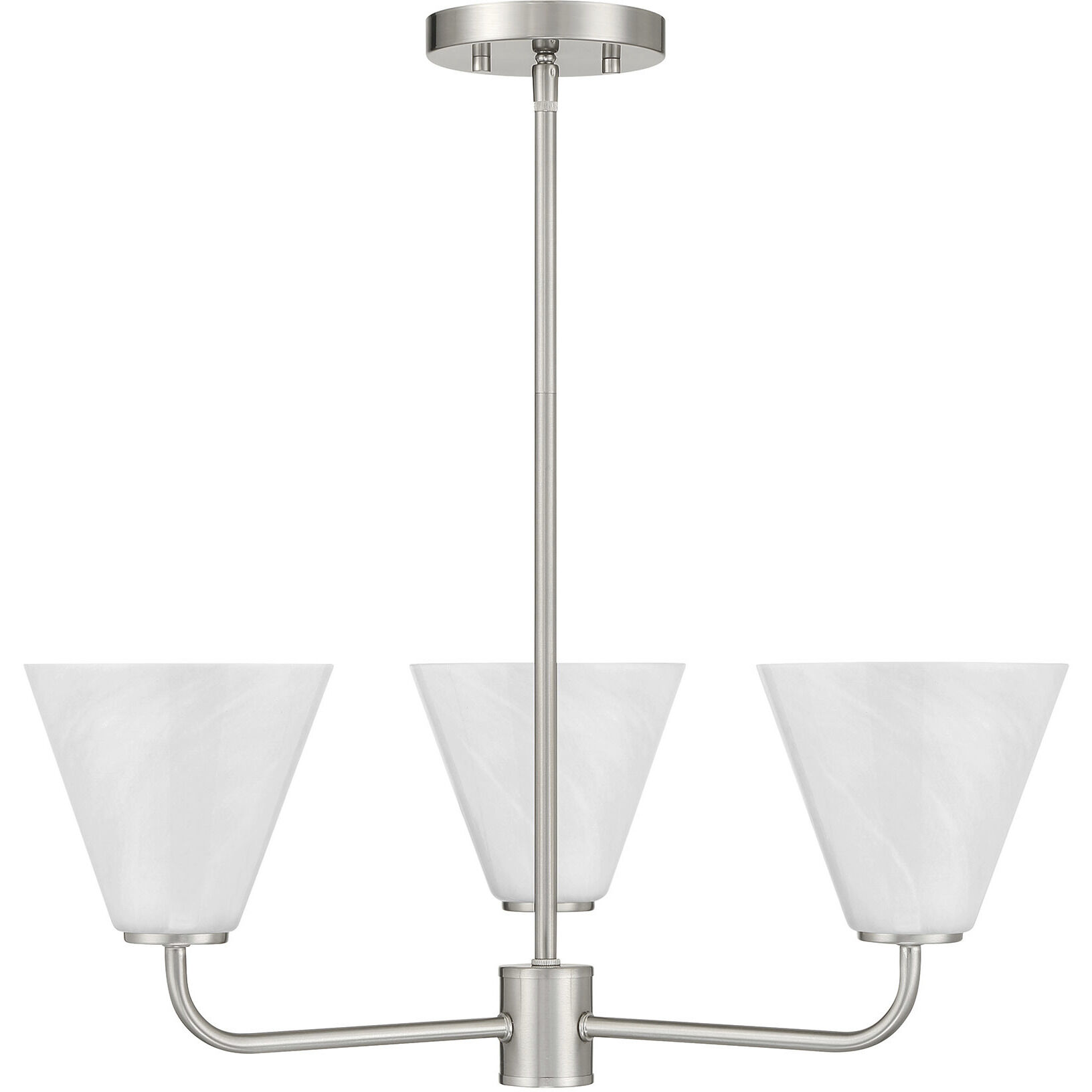 Blair 3 Light 24 inch Satin Nickel Chandelier Ceiling Light