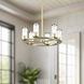 Revolve 6 Light 18.63 inch Clear Glass/Natural Brass Chandelier Ceiling Light