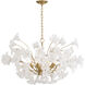 Bloome 8 Light 36.5 inch Legacy Brass Chandelier Ceiling Light in Clear Handmade Glass