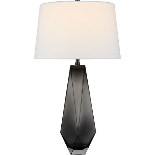 Chapman & Myers Gemma 29 inch 15 watt Smoked Glass Table Lamp Portable Light, Medium