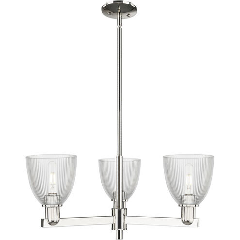 Arcadia Castile 3 Light 27.75 inch Satin Nickel Chandelier Ceiling Light in Clear
