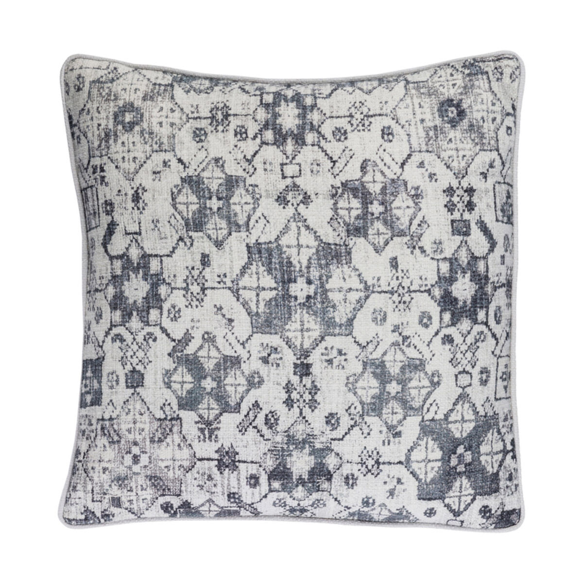 Roxana 20 X 20 inch Light Gray and Navy Throw Pillow