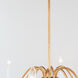 Plumette 8 Light 36 inch Gold Leaf Chandelier Ceiling Light