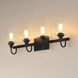Goblet 4 Light 28.25 inch Black Bath Vanity Wall Light