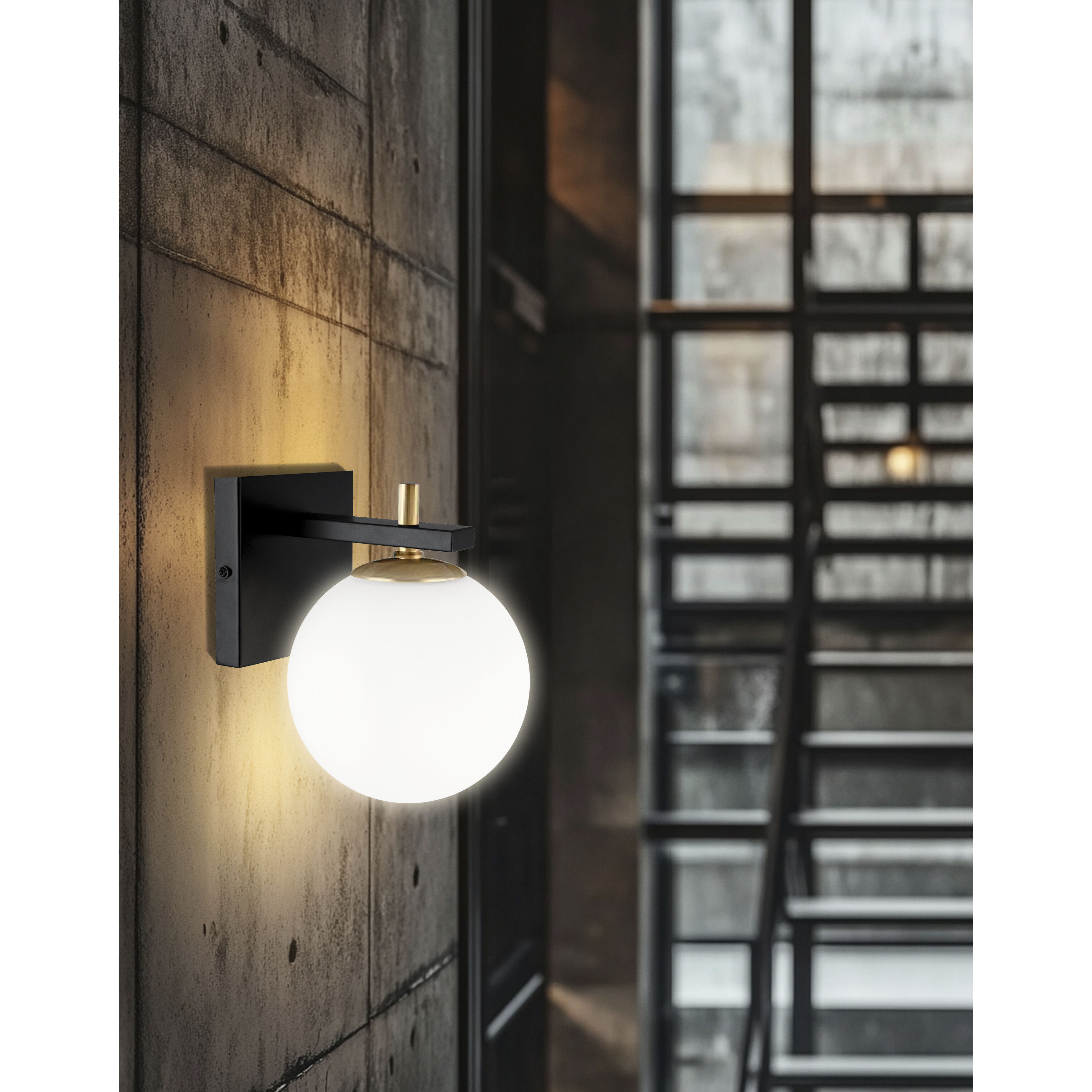 Vivaldi 1 Light 6 inch Matte Black with Aged Brass Decorative Wall Sconce Wall Light in Matte Black and Aged Brass
