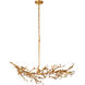 Julie Neill Mandeville 6 Light 42 inch Antique Gold Leaf Linear Chandelier Ceiling Light