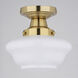 Eastgate LED 8.75 inch Antique Gold Semi-Flush Mount Ceiling Light