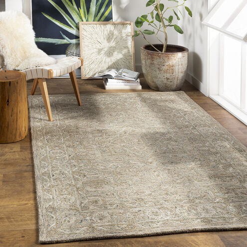 Shelby 108 X 84 inch Dusty Sage Handmade Rug in 7 x 9, Rectangle