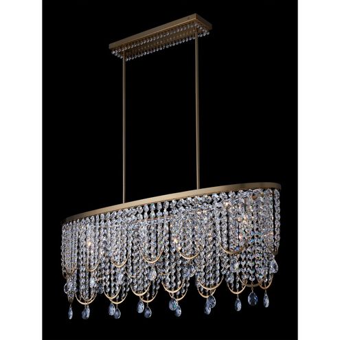 Vezzo 6 Light 45 inch Winter Brass Island Light Ceiling Light