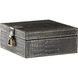 Wildwood 8 inch Black Crocodile Box