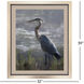 Heron at Guard II Blue and Green and Brown Framed Art