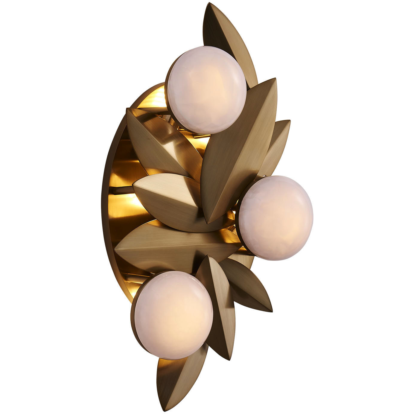 Blush Wall Sconce Wall Light in Winter Brass