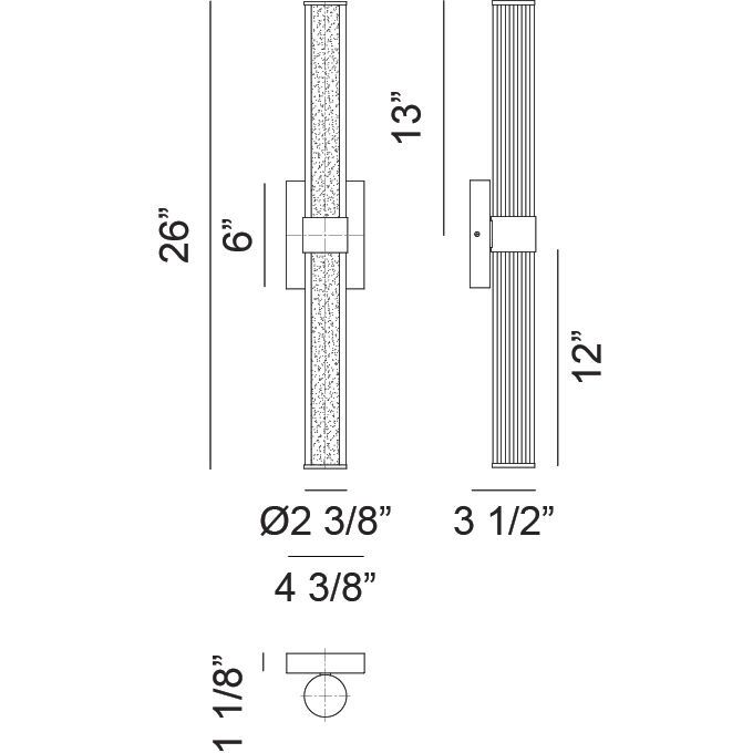 Macie LED 4.38 inch Aged Gold Brass Bath Vanity Light Wall Light
