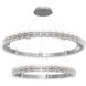 Tessera LED Classic Silver Chandelier Ceiling Light, Two-Tier Ring