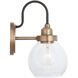 Daphne 1 Light 6 inch Aged Brass and Black Sconce Wall Light