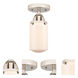 Nouveau 2 Dover 1 Light 5 inch Polished Nickel Semi-Flush Mount Ceiling Light in Matte White Glass