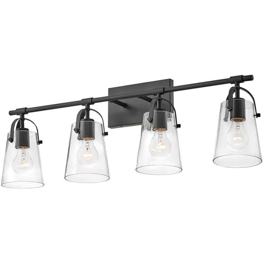 Foster 4 Light 31.75 inch Black Vanity Light Wall Light