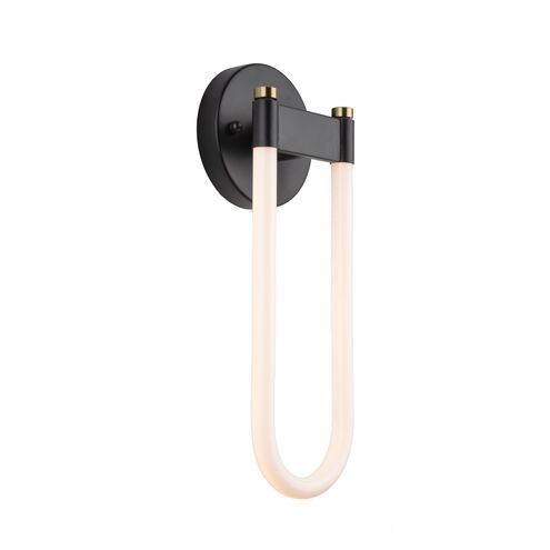 Cascata LED 6.75 inch Black and Brushed Brass Wall Sconce Wall Light