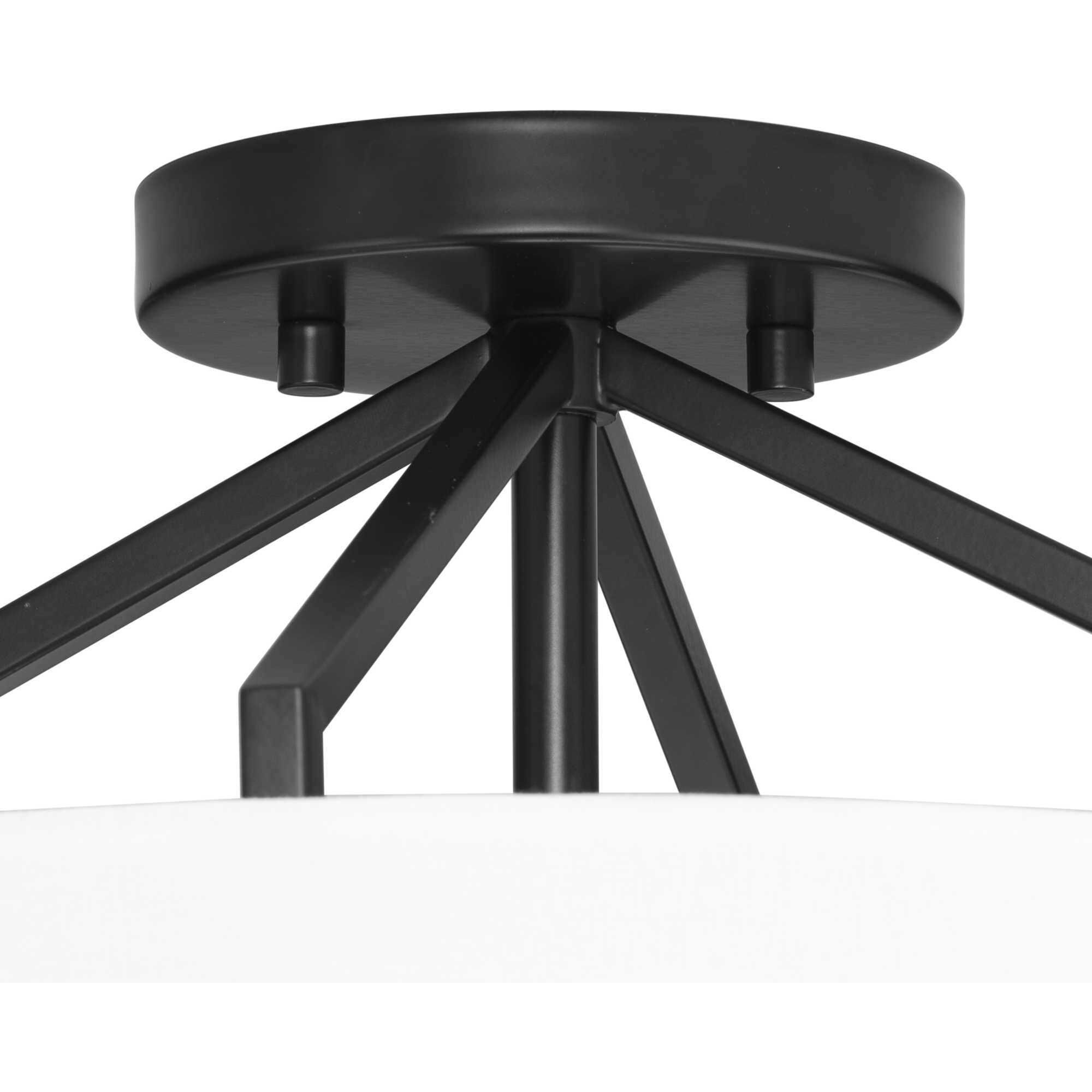 Goodwin 2 Light 13 inch Matte Black Semi-Flush Mount Convertible Ceiling Light