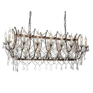 Phraya 24 Light 17 inch Light Brown Up Chandelier Ceiling Light