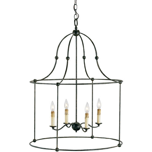 Fitzjames 4 Light 25 inch Mayfair Lantern Pendant Ceiling Light, Large