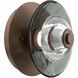 Atmosphere Cirrus LED Burnished Bronze Sconce/Flush Mount Ceiling Light in 3000K LED, Smoke Granite, Small