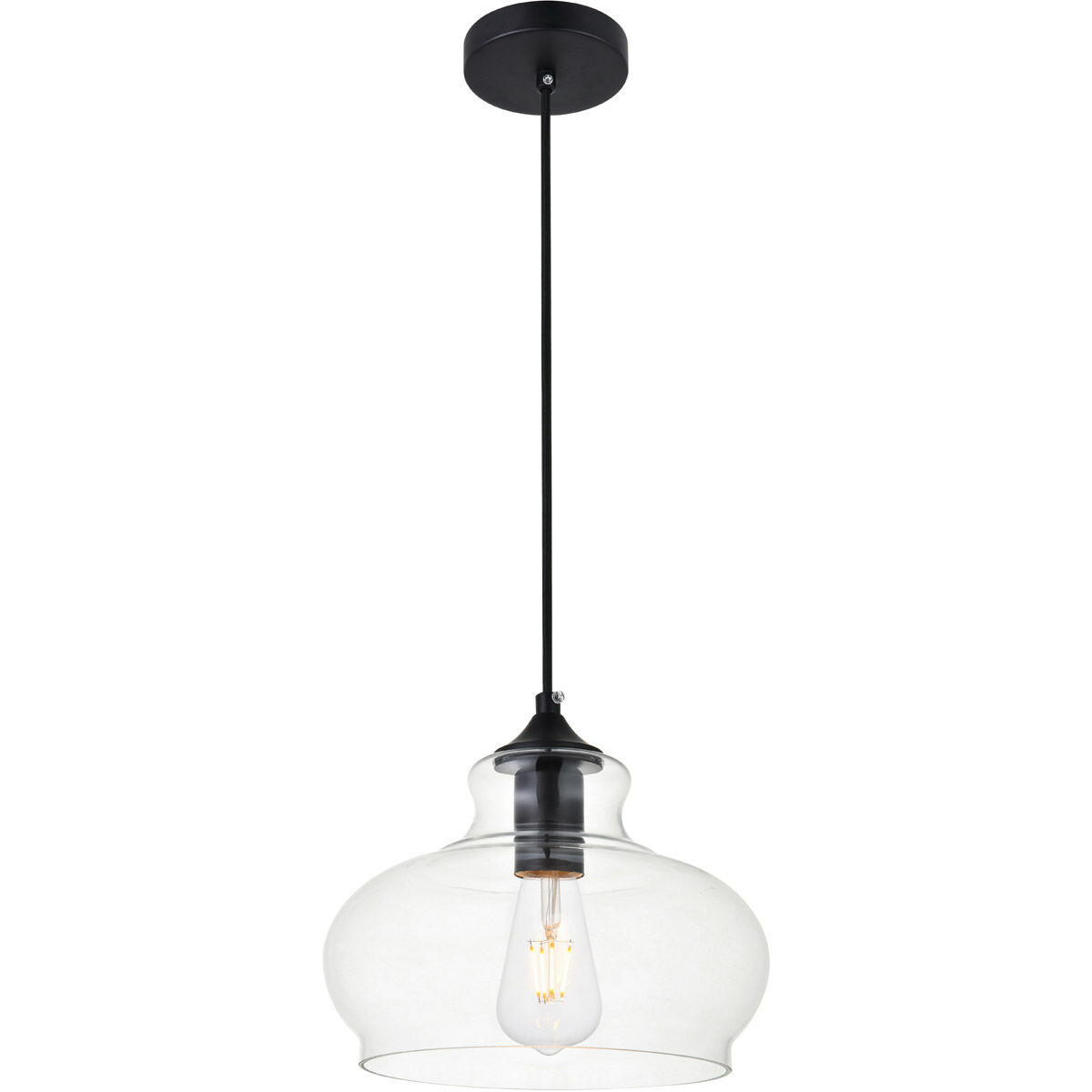 Destry 1 Light 9 inch Black Pendant Ceiling Light