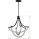 Pearl LED 29.25 inch Dark Matte Black Chandelier Ceiling Light