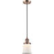 Franklin Restoration Canton 1 Light 6 inch Antique Copper Mini Pendant Ceiling Light in Incandescent, Matte White, Franklin Restoration