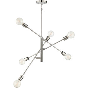 Contemporary 6 Light 26.00 inch Chandelier