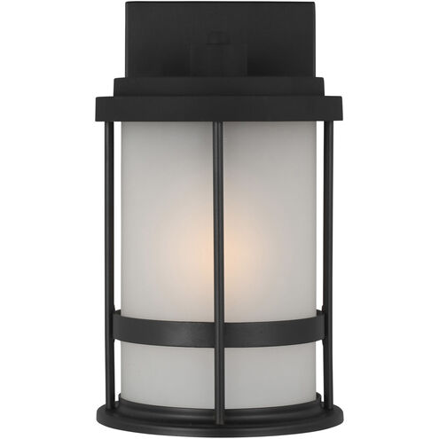 Wilburn 1 Light 10.25 inch Black Outdoor Wall Lantern, Small