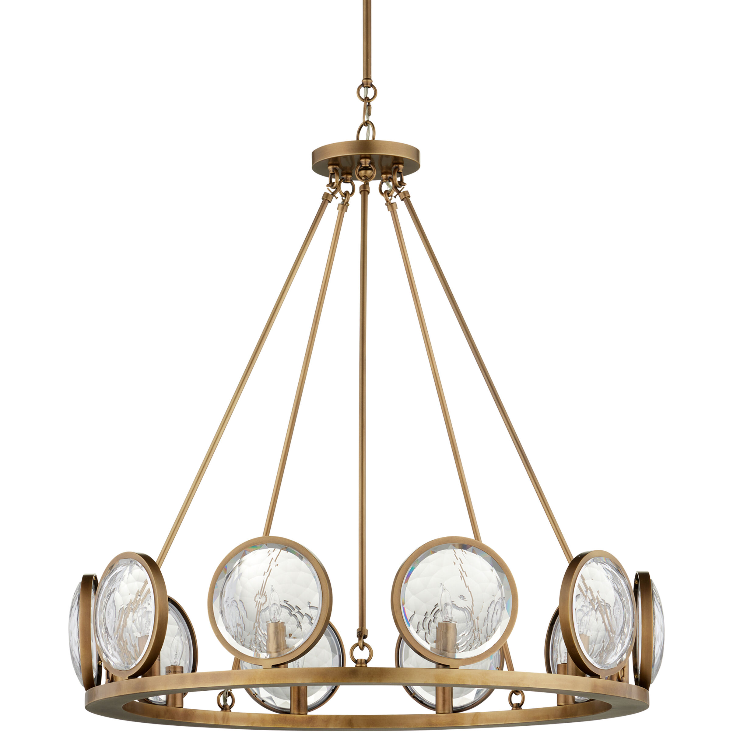 Marjiescope 10 Light 32 inch Antique Brass Chandelier Ceiling Light, Marjorie Skouras Collection