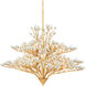 Fiorella 12 Light 34 inch Contemporary Gold Leaf Chandelier Ceiling Light