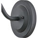 Wallace Outdoor Barn Light in Museum Black with Denim Blue, Gooseneck