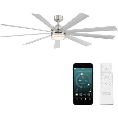 Wynd XL 72 inch Stainless Steel Downrod Ceiling Fan in 3000K