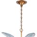 Fiore 6 Light 32.25 inch Antique Gold Leaf Semi Flush Ceiling Light