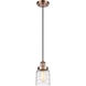 Ballston Bell 1 Light 5 inch Antique Copper Mini Pendant Ceiling Light