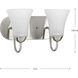 Classic 2 Light 13 inch Brushed Nickel Bath Vanity Wall Light