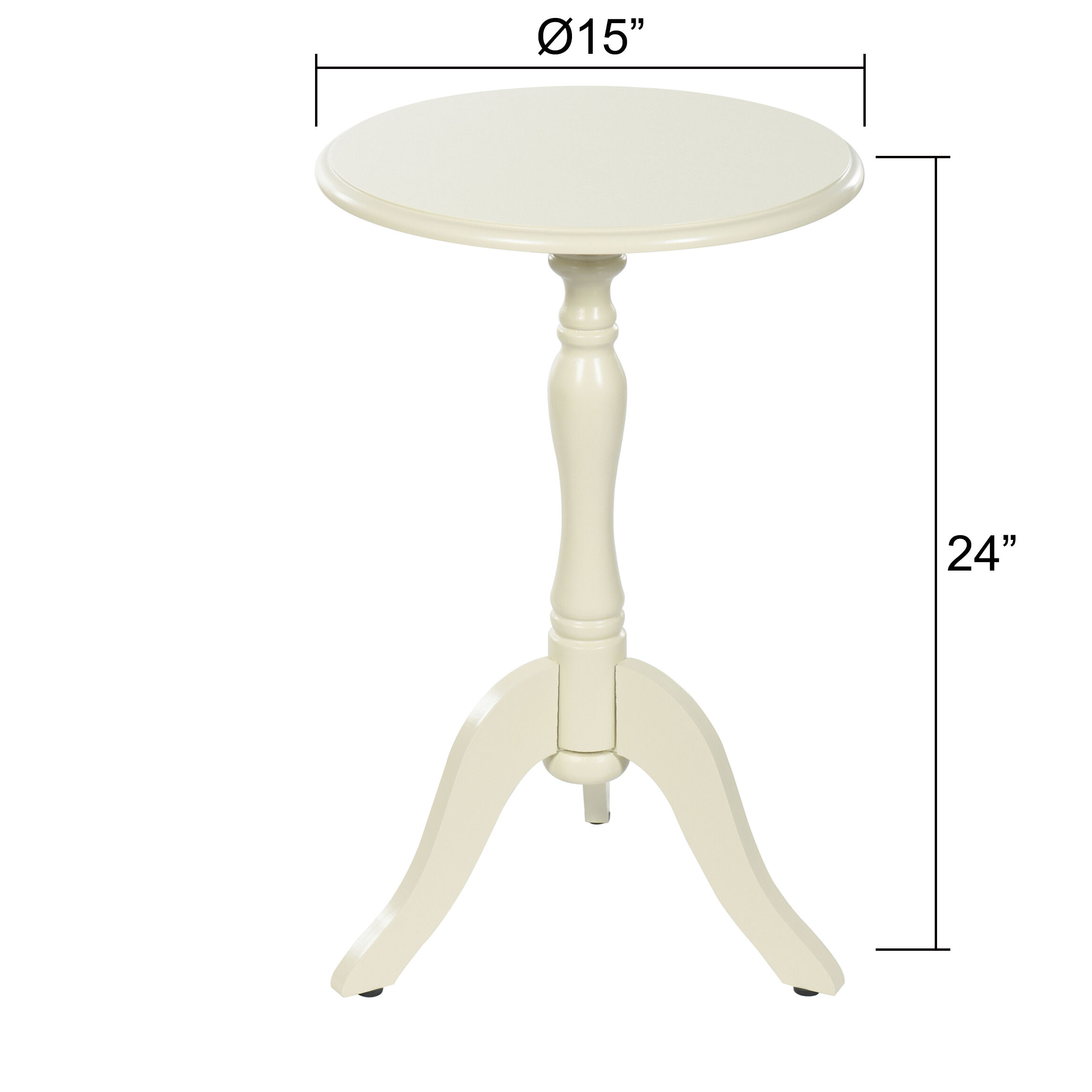 Harbor Breeze 24 X 15 inch Soft Cream Pedestal Side Table