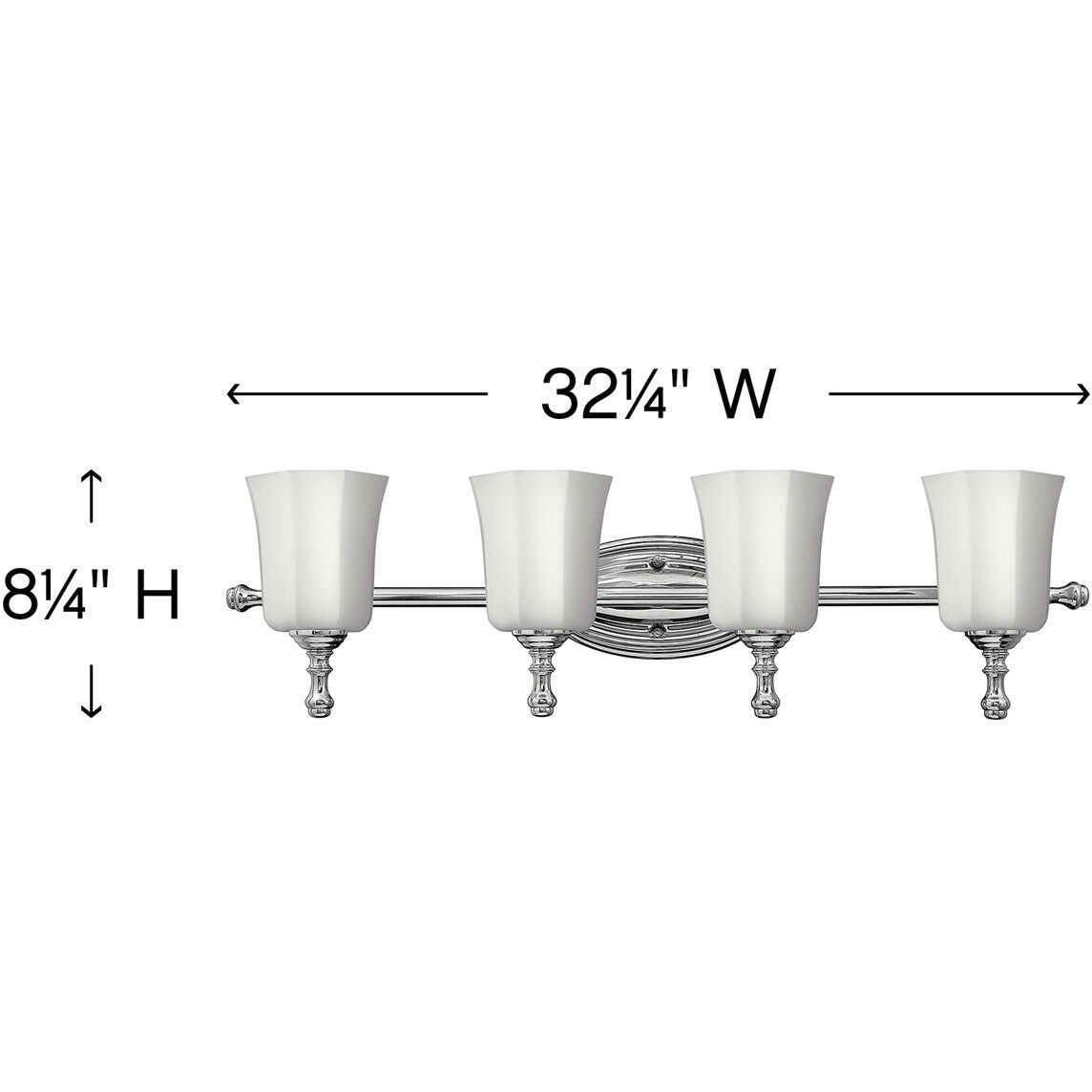 Shelly LED 32.25 inch Chrome Vanity Light Wall Light