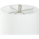 Prism Pearl 19 inch 60.00 watt Gloss White with Iridescent Pearl Glaze and Brussels White Table Lamp Portable Light