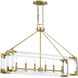 Prima Vista 6 Light 38 inch Aged Antique Brass Island Light Ceiling Light