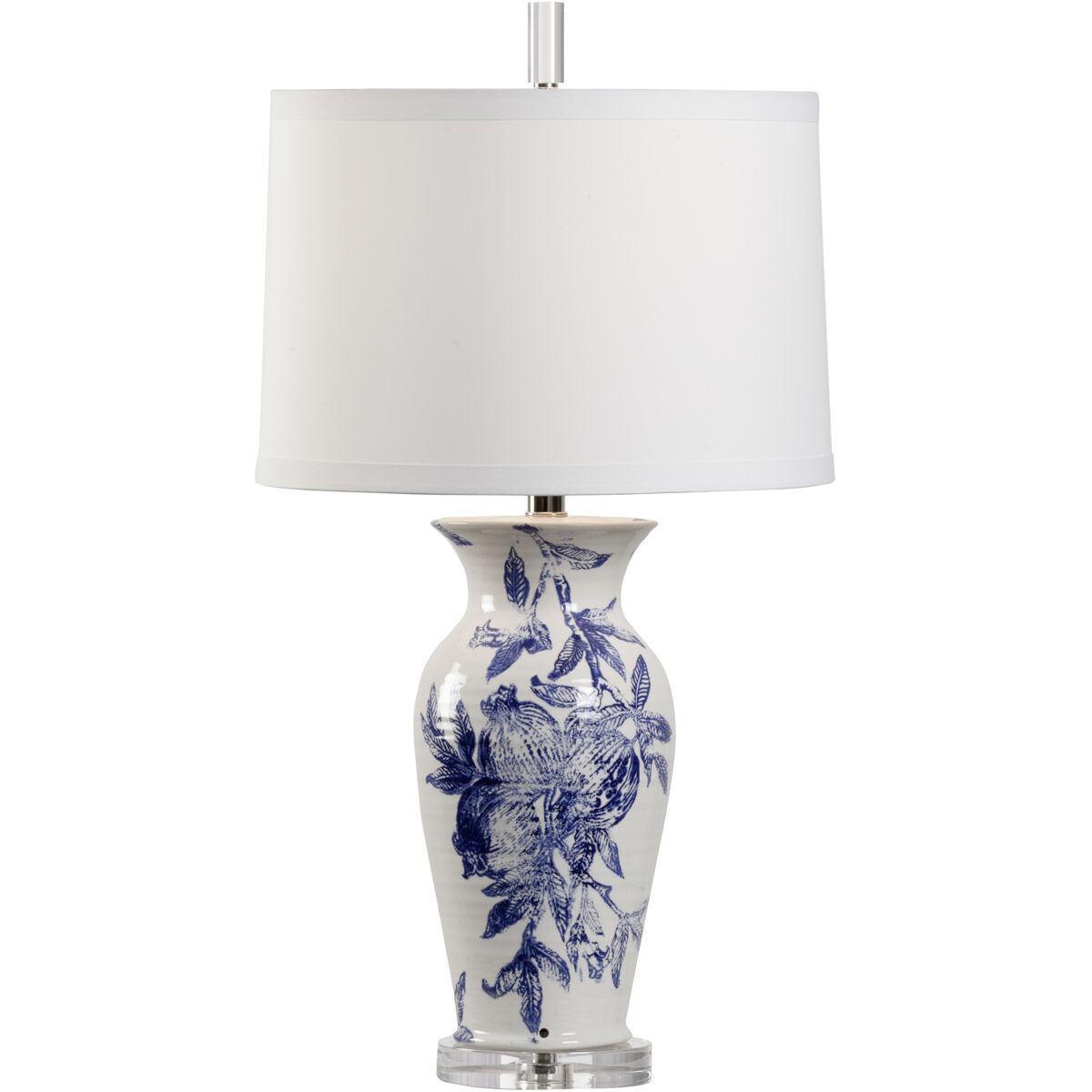Vietri 28 inch 100 watt White/Blue Glaze Table Lamp Portable Light