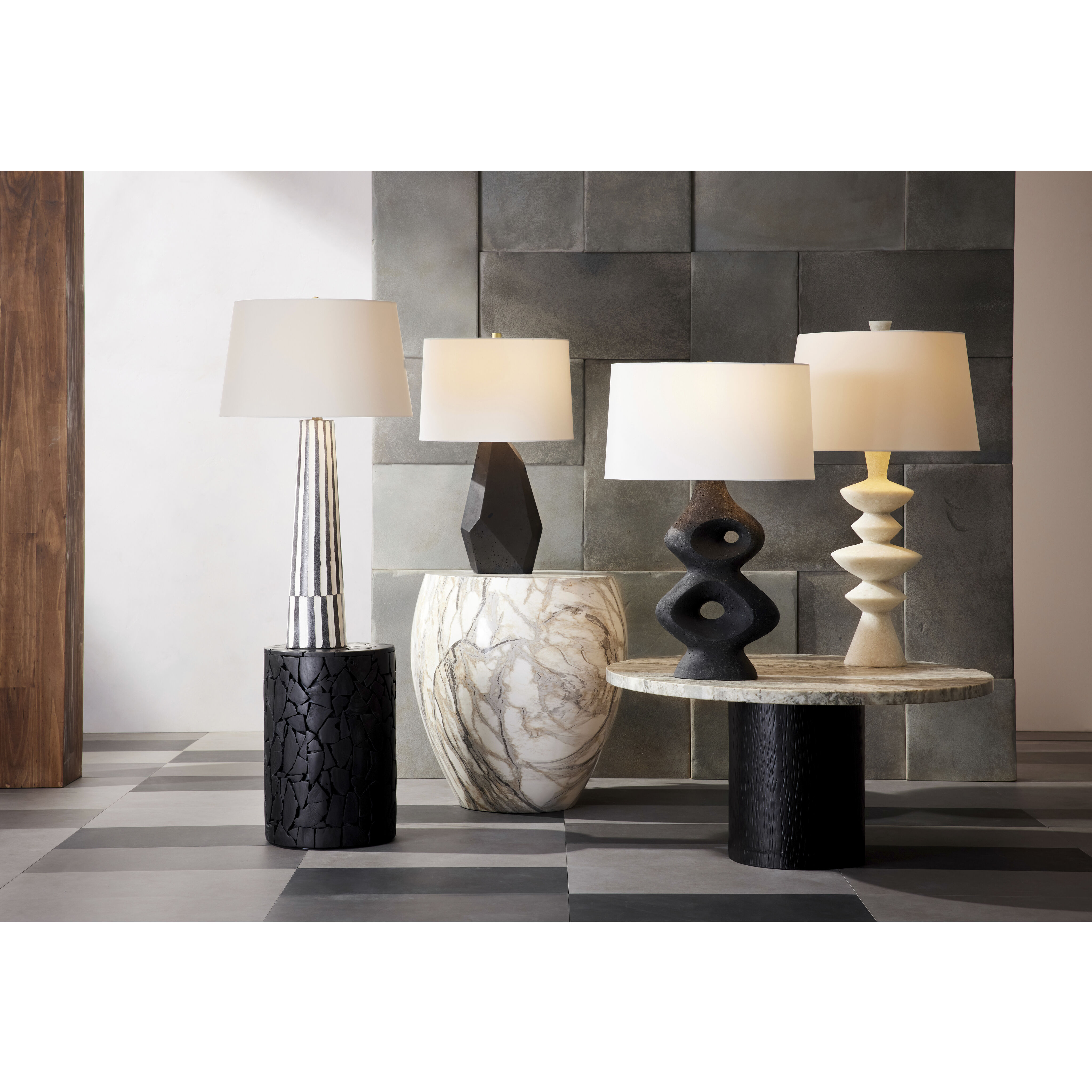 Jillian 32 inch 150.00 watt White Lamp Portable Light