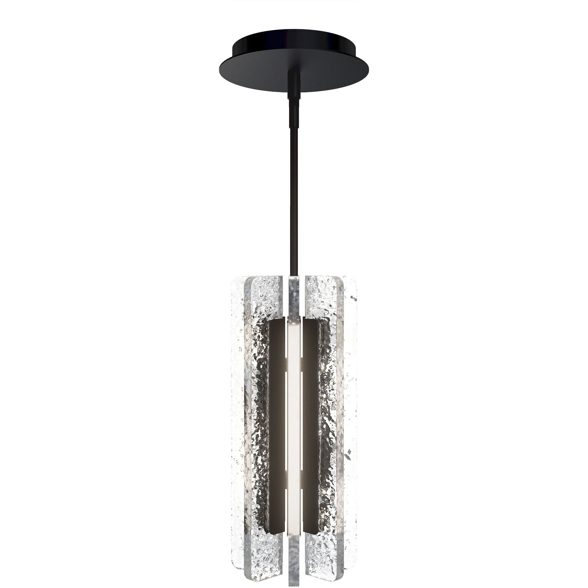 Cartridge LED 6 inch Black Mini-Pendant Ceiling Light, dweLED