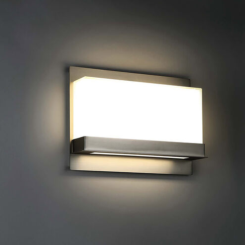 Lumnos LED 4 inch Satin Nickel ADA Wall Sconce Wall Light in 3500K