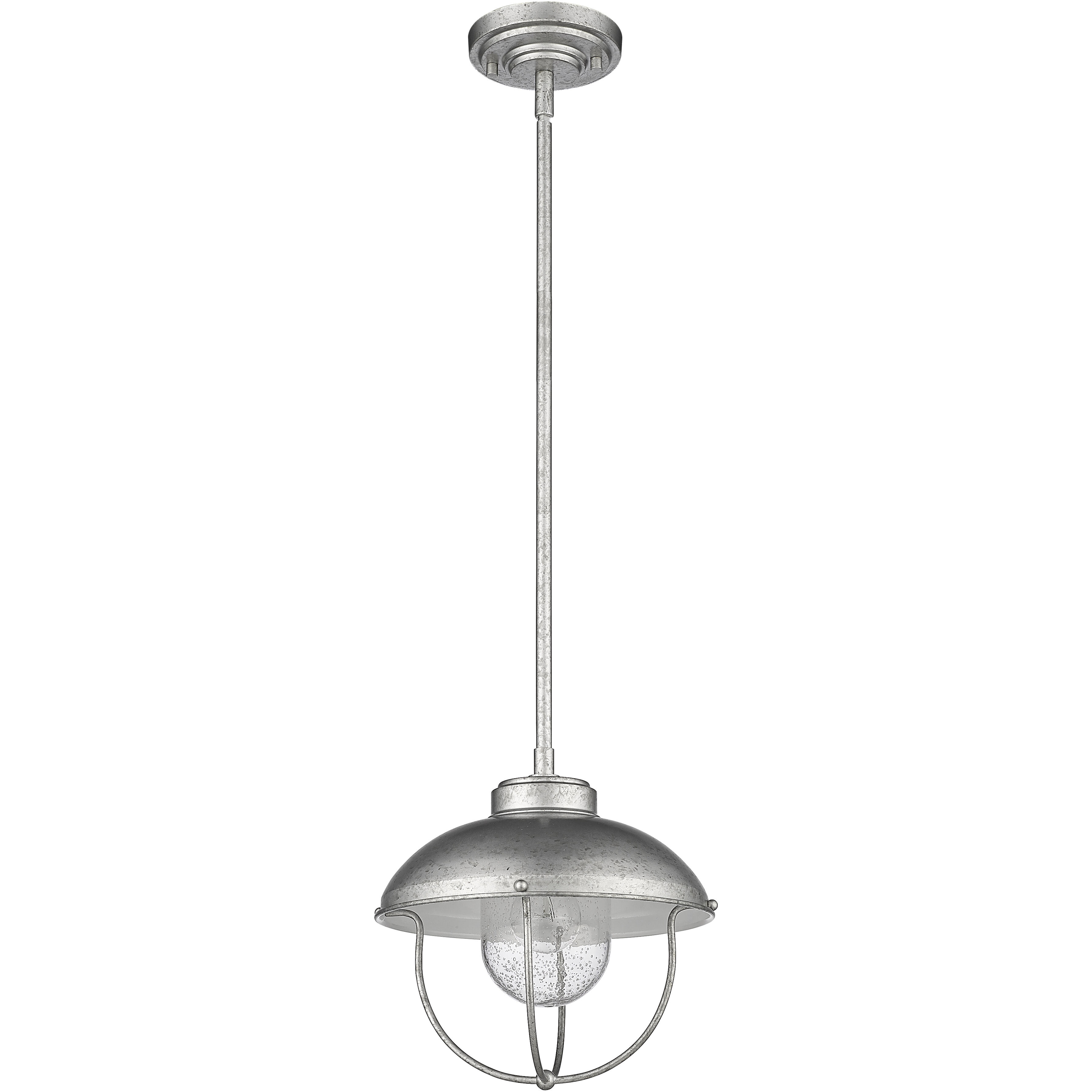 Ansel 1 Light 11 inch Galvanized Outdoor Pendant