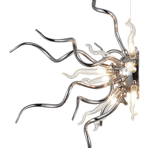 Twist LED 23 inch Chrome Chandelier Ceiling Light