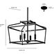 Nellita 4 Light 16 inch Vintage Brass Indoor Pendant Ceiling Light