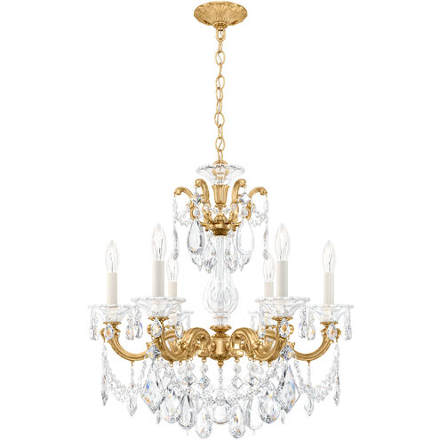 La Scala 6 Light 23 inch Heirloom Gold Chandelier Ceiling Light in Heirloom Gold Cast